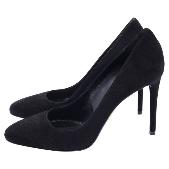 Prada High-Heel Pumps in Black Suede - Picture 3 of 12